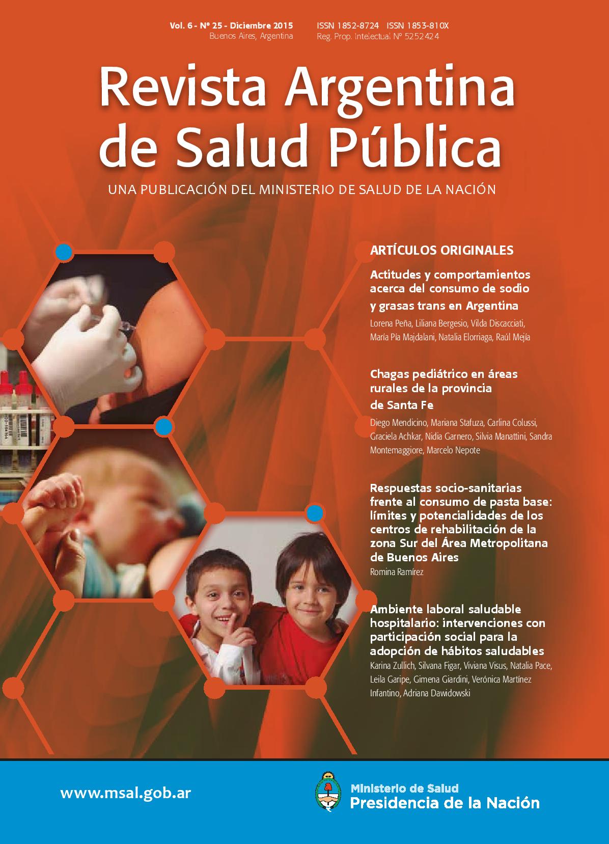 					Ver Vol. 6 Núm. 25 (2015): Revista Argentina de Salud Pública
				