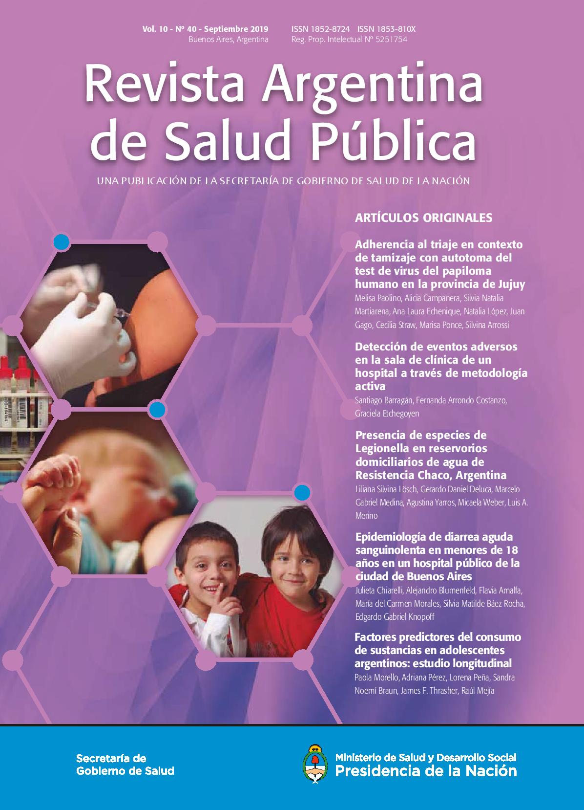 					Ver Vol. 10 Núm. 40 (2019): Revista Argentina de Salud Pública
				
