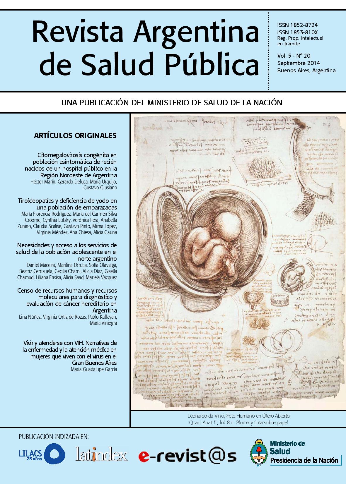 					Ver Vol. 5 Núm. 20 (2014): Revista Argentina de Salud Pública
				