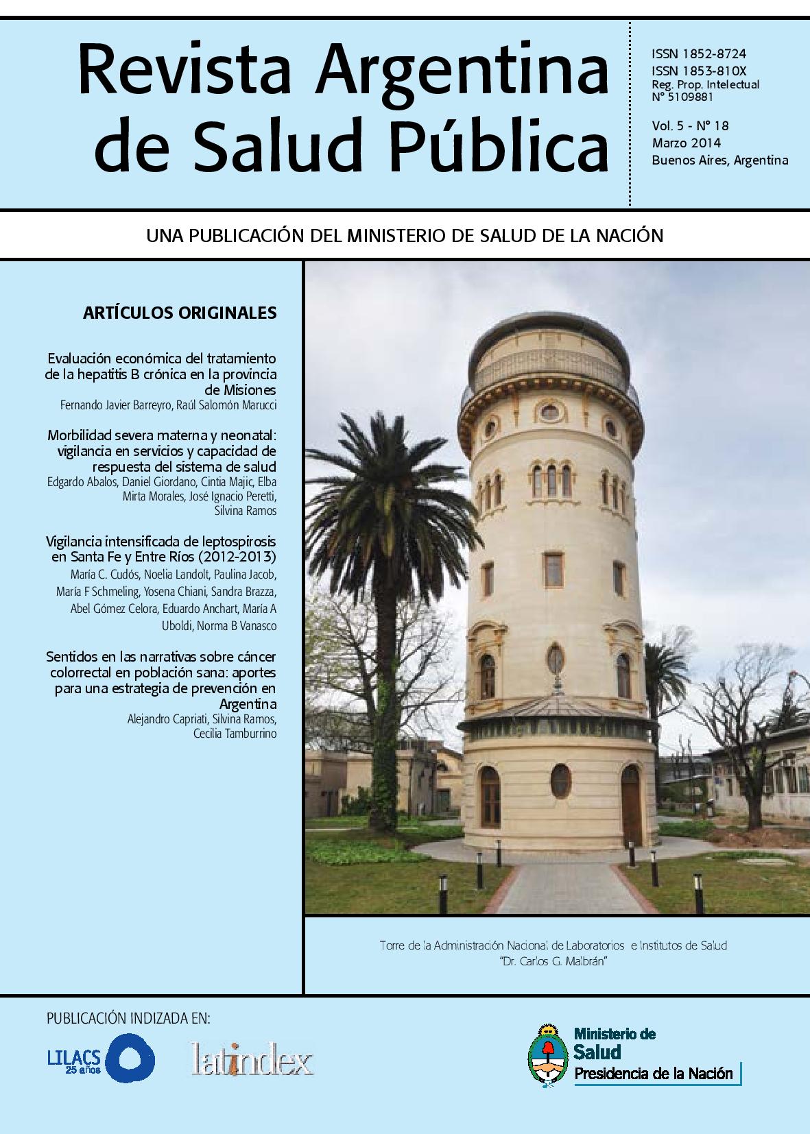 					Ver Vol. 5 Núm. 18 (2014): Revista Argentina de Salud Pública
				