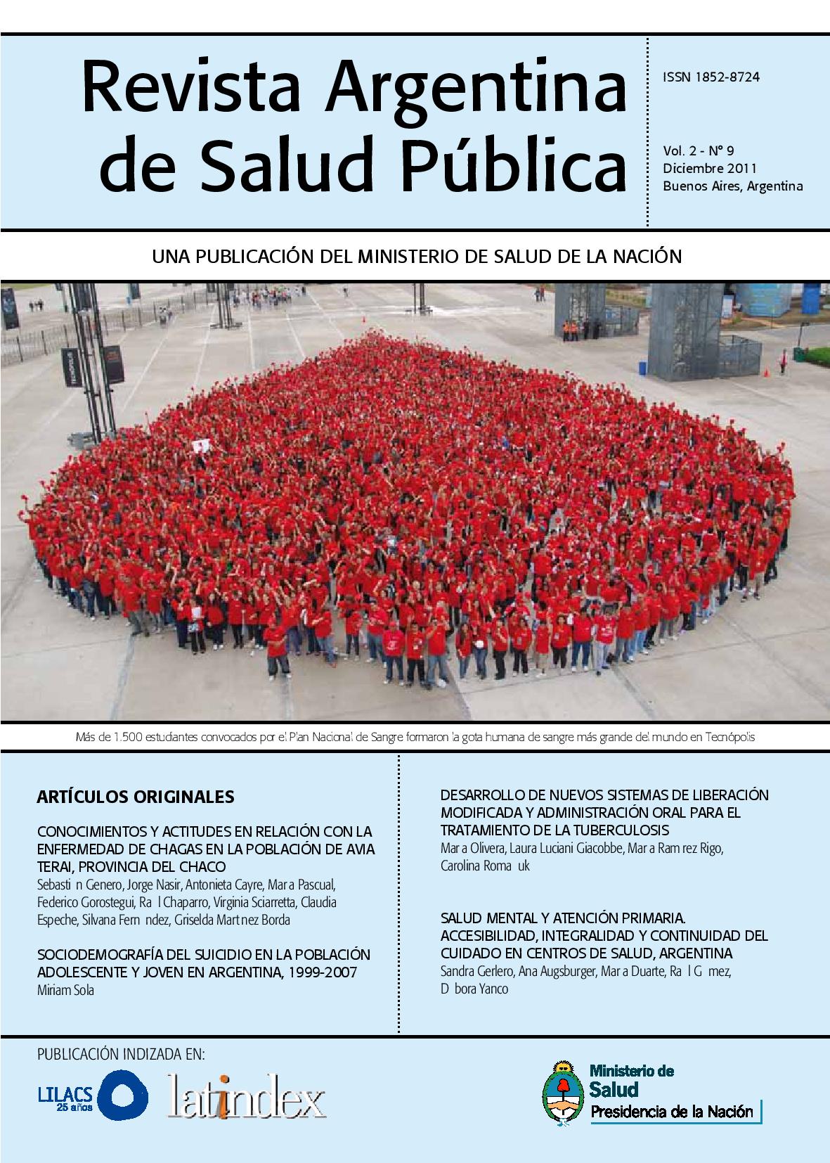 					Ver Vol. 2 Núm. 9 (2011): Revista Argentina de Salud Pública
				