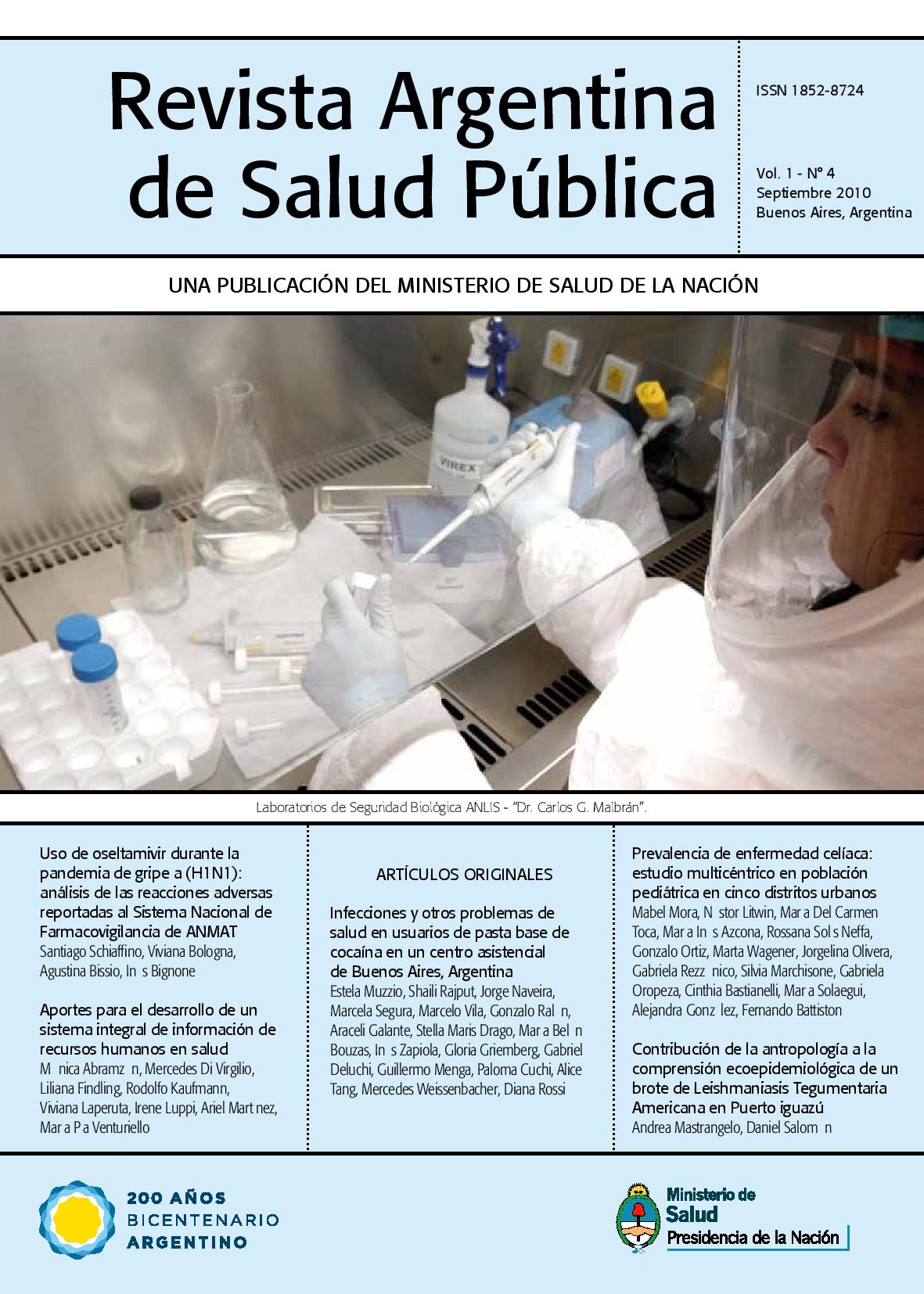 					Ver Vol. 1 Núm. 4 (2010): Revista Argentina de Salud Pública
				