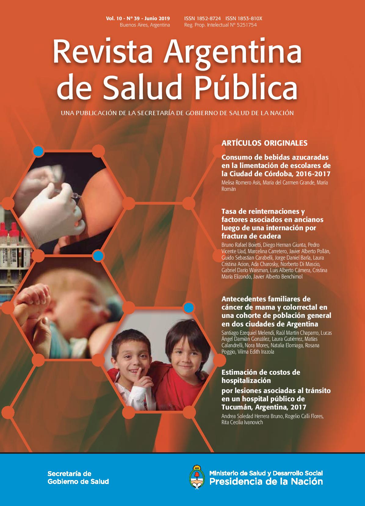					Ver Vol. 10 Núm. 39 (2019): Revista Argentina de Salud Pública
				