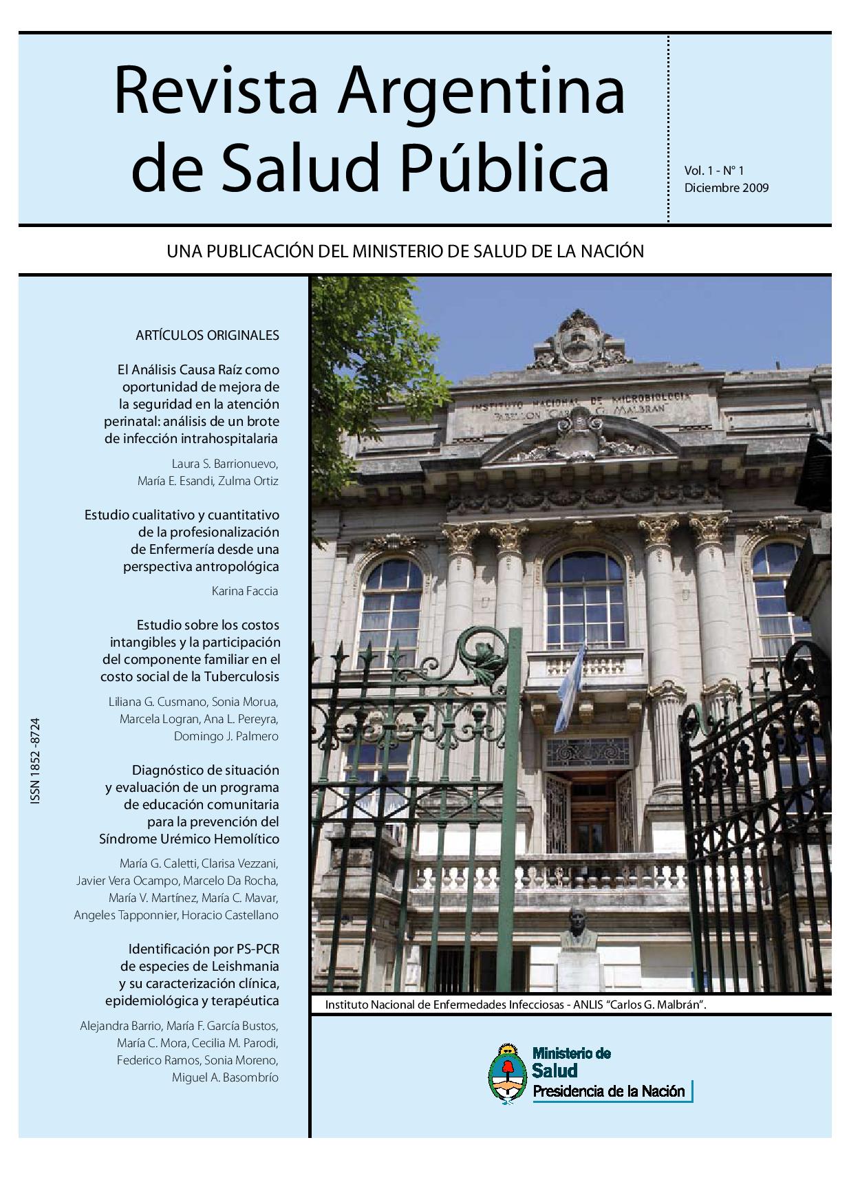 					Ver Vol. 1 Núm. 1 (2009): Revista Argentina de Salud Pública
				