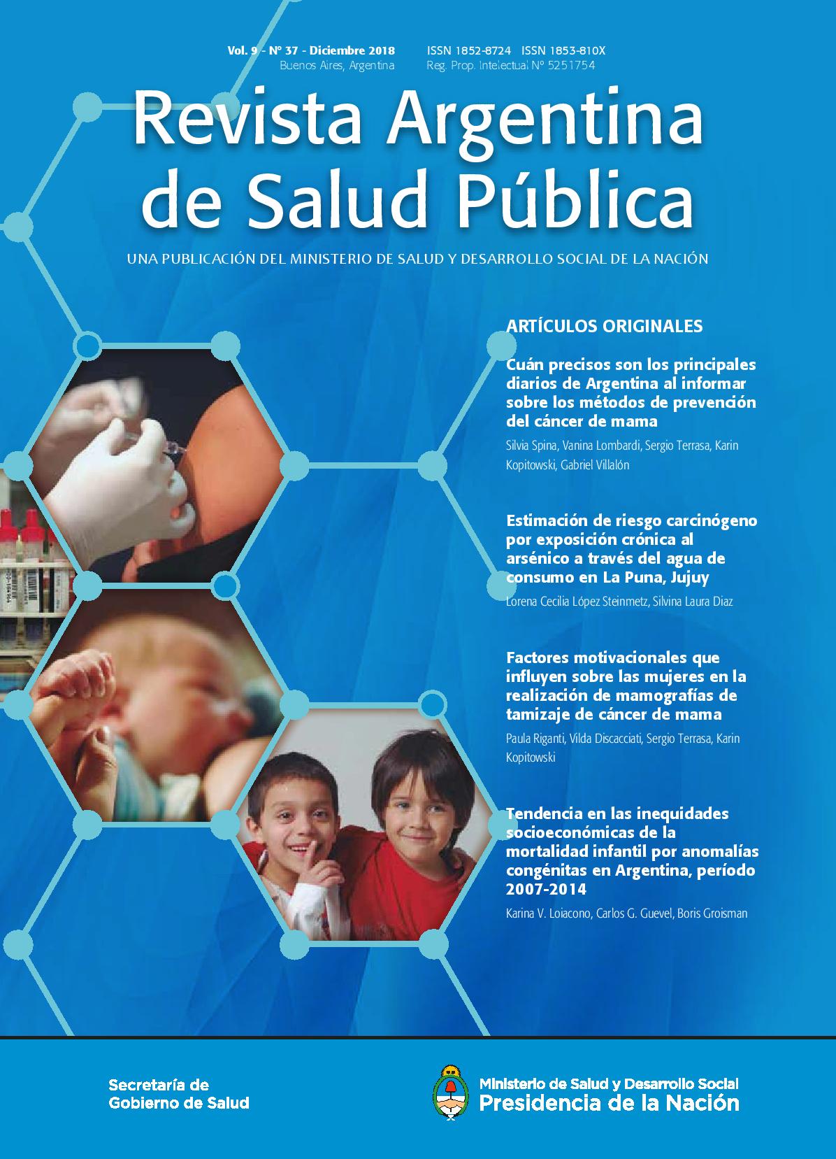 					Ver Vol. 9 Núm. 37 (2018): Revista Argentina de Salud Pública
				